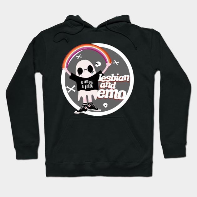 Lesbian and Emo Badge Hoodie by rachelaranha